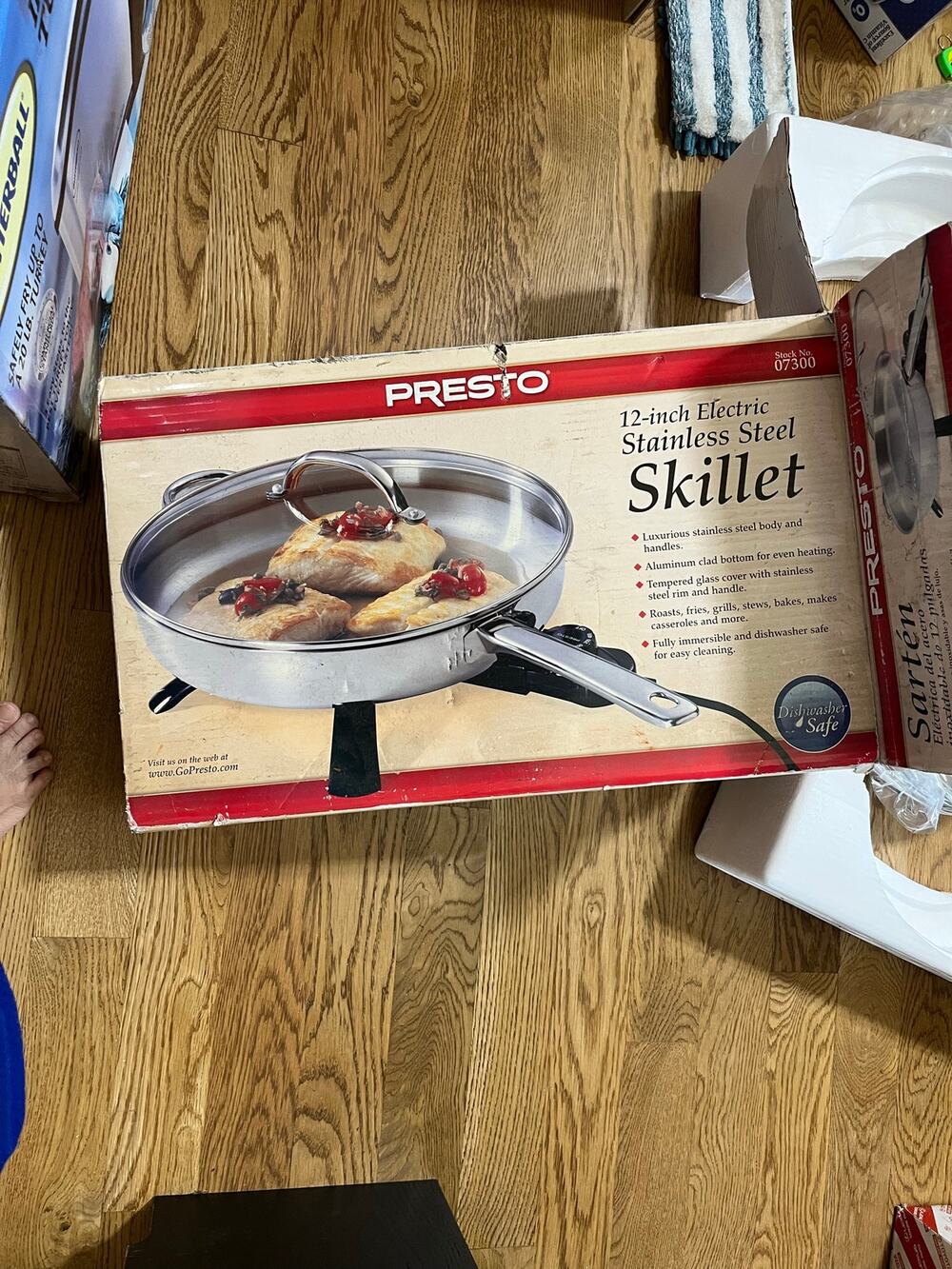 Presto 12 inch electric stainless steel skillet